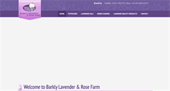 Desktop Screenshot of barklylavenderandrosefarm.com