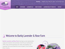Tablet Screenshot of barklylavenderandrosefarm.com